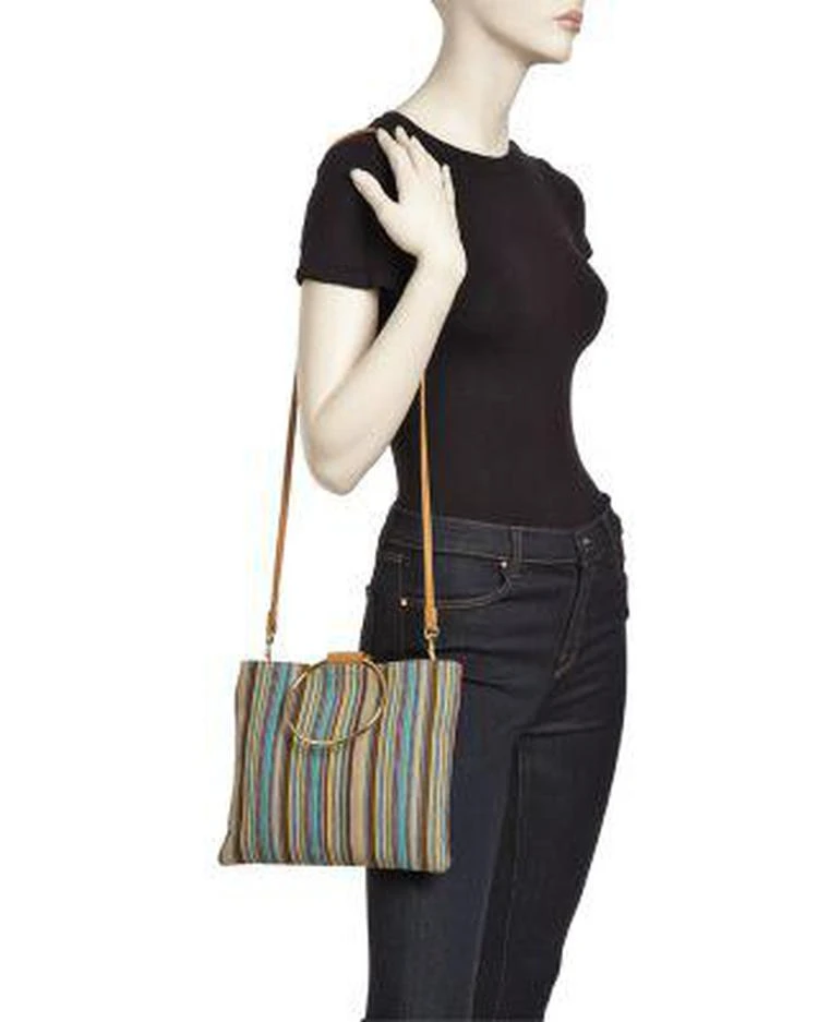商品THACKER|Le Pouch Khaki Stripe Crossbody ,价格¥463,第2张图片详细描述