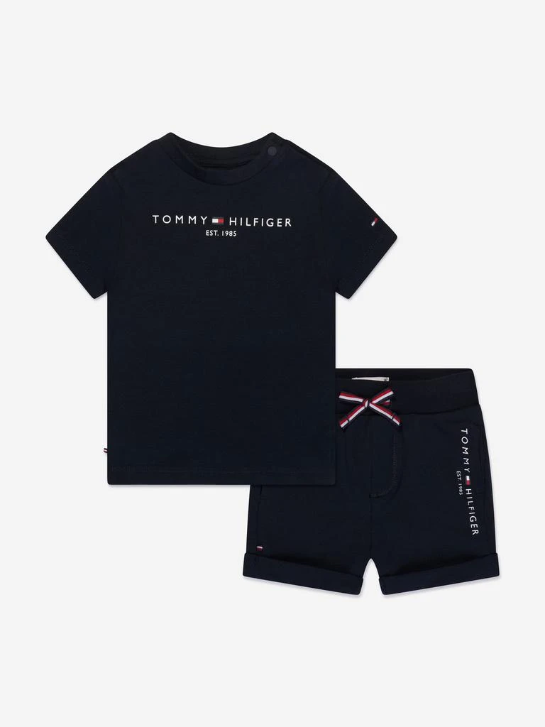 商品Tommy Hilfiger|Baby Essential T-Shirt and Shorts Set in Navy,价格¥522,第1张图片