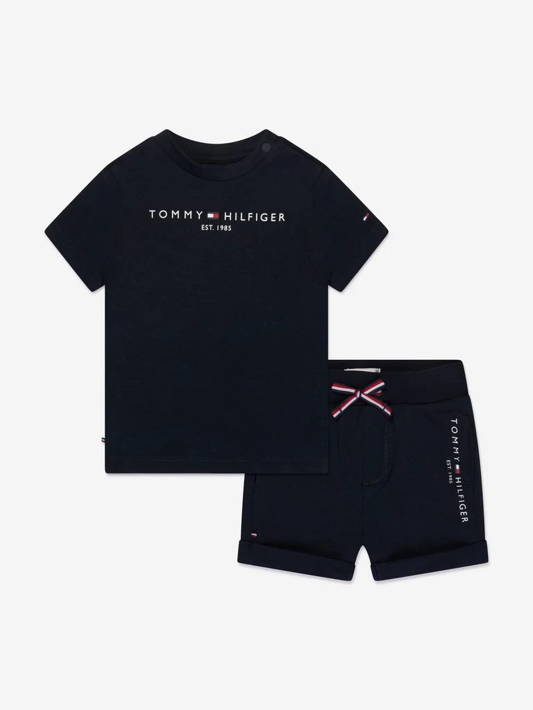 商品Tommy Hilfiger|Tommy Hilfiger Baby Essential T-Shirt and Shorts Set in Navy,价格¥267,第1张图片