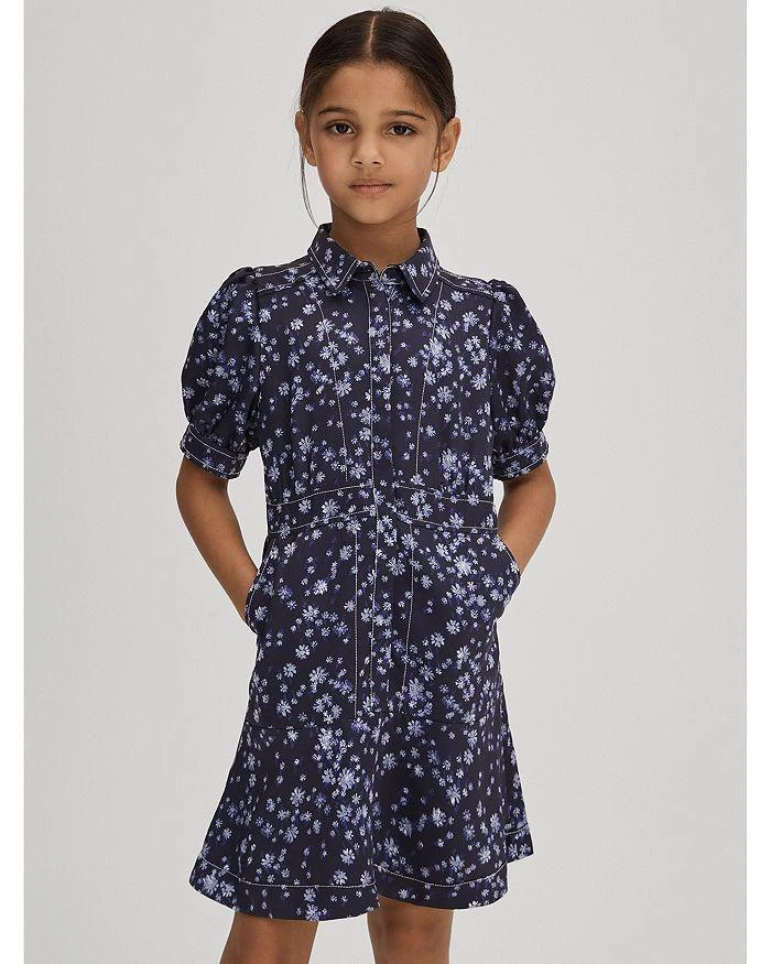 商品REISS|Girls' Joanna Floral Shirt Dress - Little Kid, Big Kid,价格¥351,第3张图片详细描述