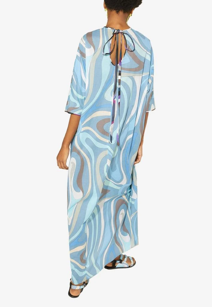 商品EMILIO PUCCI|Marmo Print Oversized Maxi Kaftan Dress,价格¥9985,第2张图片详细描述