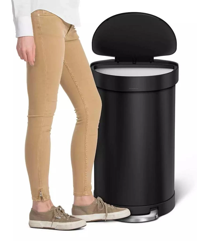 商品simplehuman|45 Liter Semiround Step Trash Can,价格¥815,第2张图片详细描述