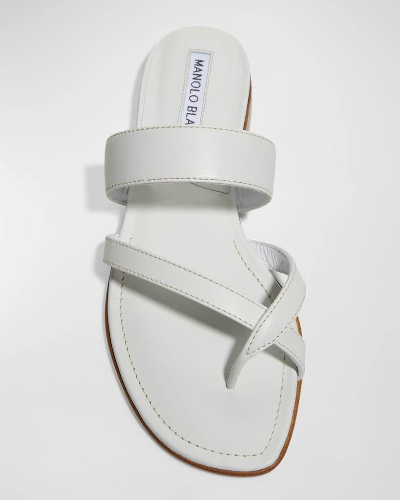 商品Manolo Blahnik|Susa Flat Leather Sandals,价格¥6442,第5张图片详细描述