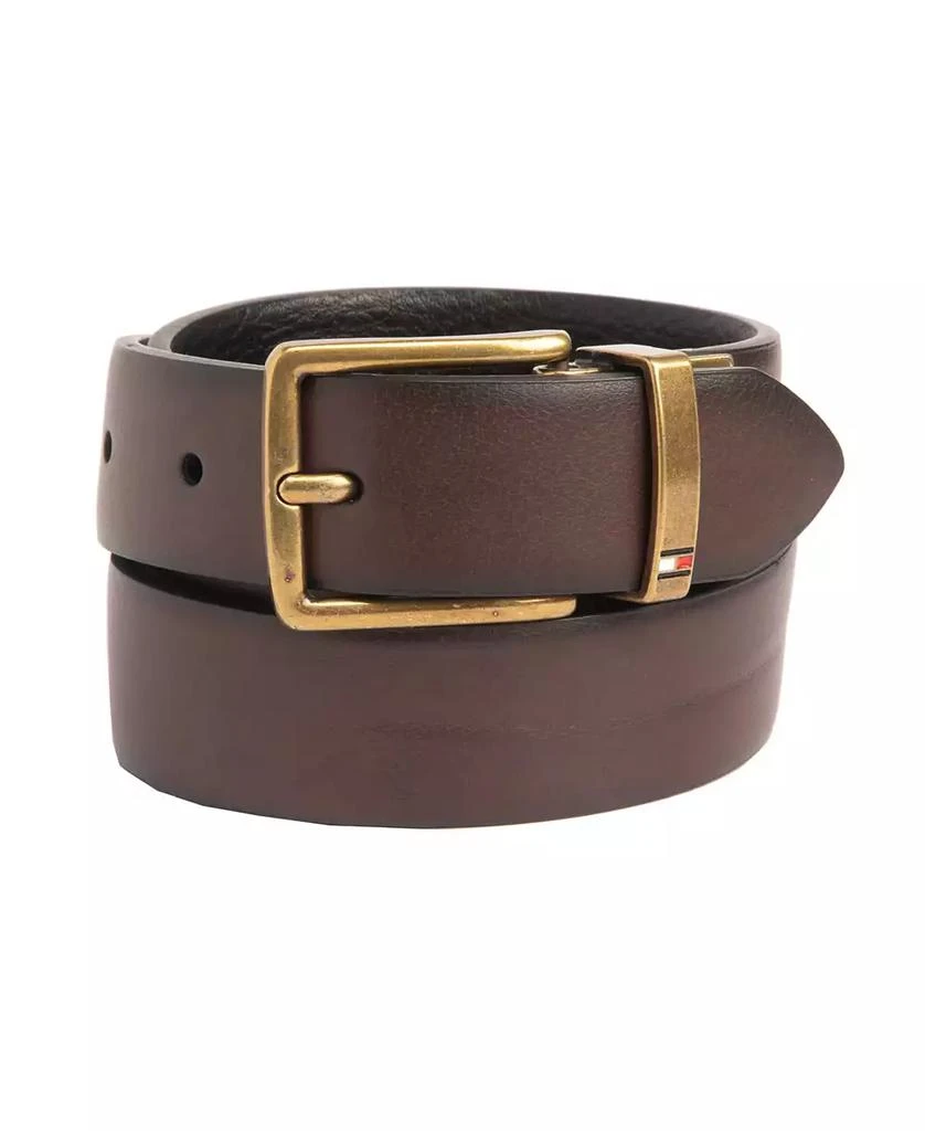 商品Tommy Hilfiger|Big Boys Navy Blue and Brown Reversible Stretch Belt,价格¥170,第1张图片