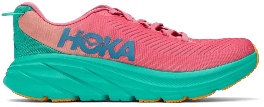 商品Hoka One One|Pink & Green Rincon 3 Sneakers,价格¥952,第1张图片