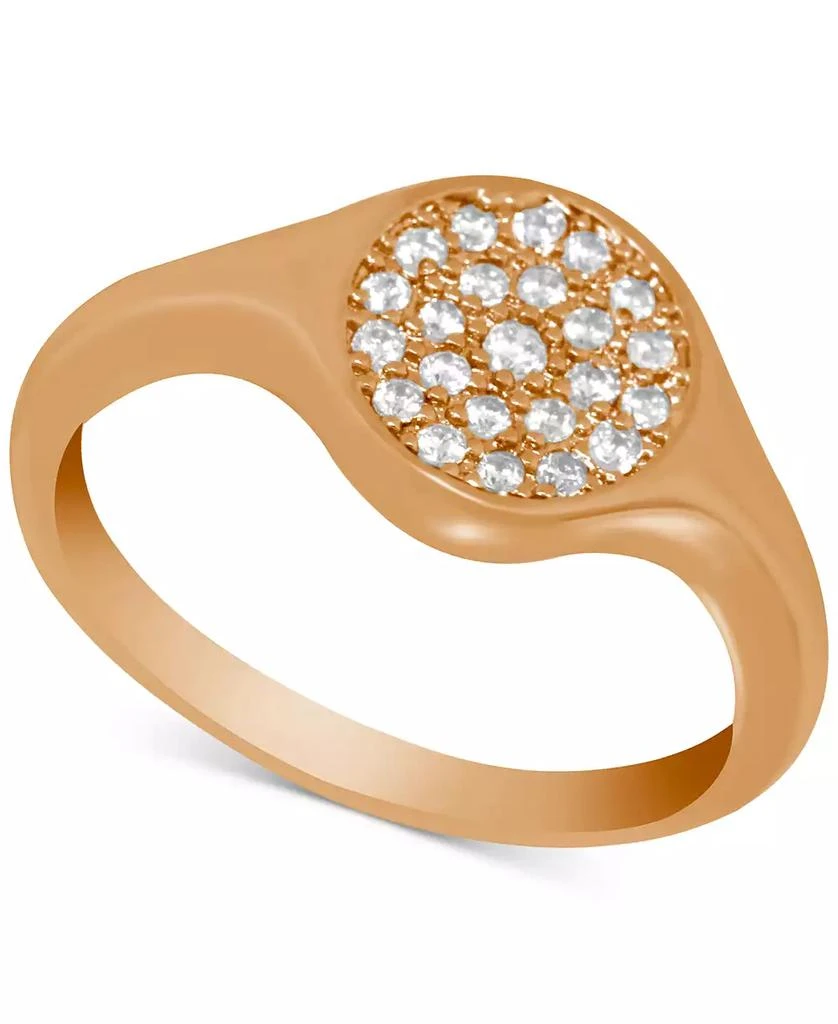 商品Essentials|And Now This Crystal Pavé Disc Ring in Rose Gold-Plate,价格¥75,第1张图片