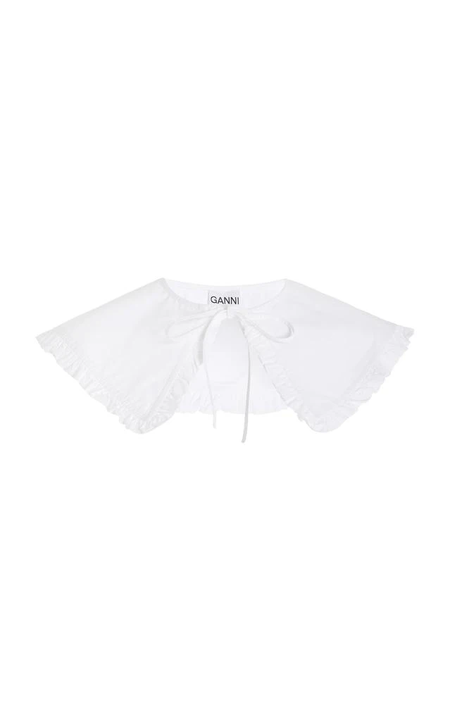 商品Ganni|Ganni - Women's Ruffled Cotton Poplin Collar - White - OS - Moda Operandi,价格¥161,第1张图片