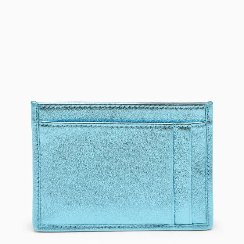 商品Miu Miu|Metallic light blue matelassé leather cardholder,价格¥2557,第2张图片详细描述