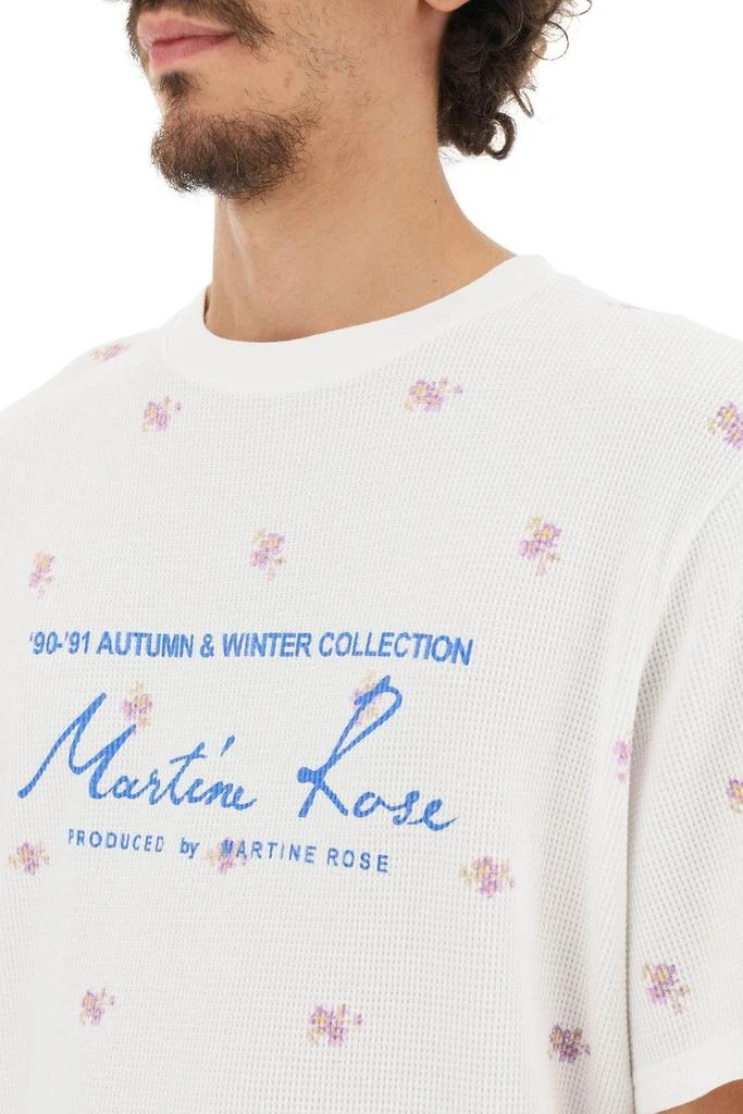 商品Martine Rose|WAFFLED JERSEY T-SHIRT WITH FLORAL PRINT,价格¥684,第5张图片详细描述