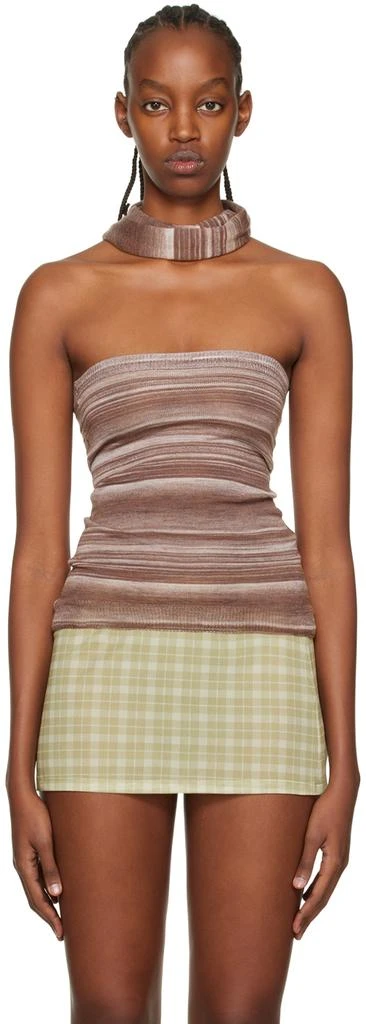 商品Gimaguas|SSENSE Exclusive Brown Striped Tank Top,价格¥687,第1张图片