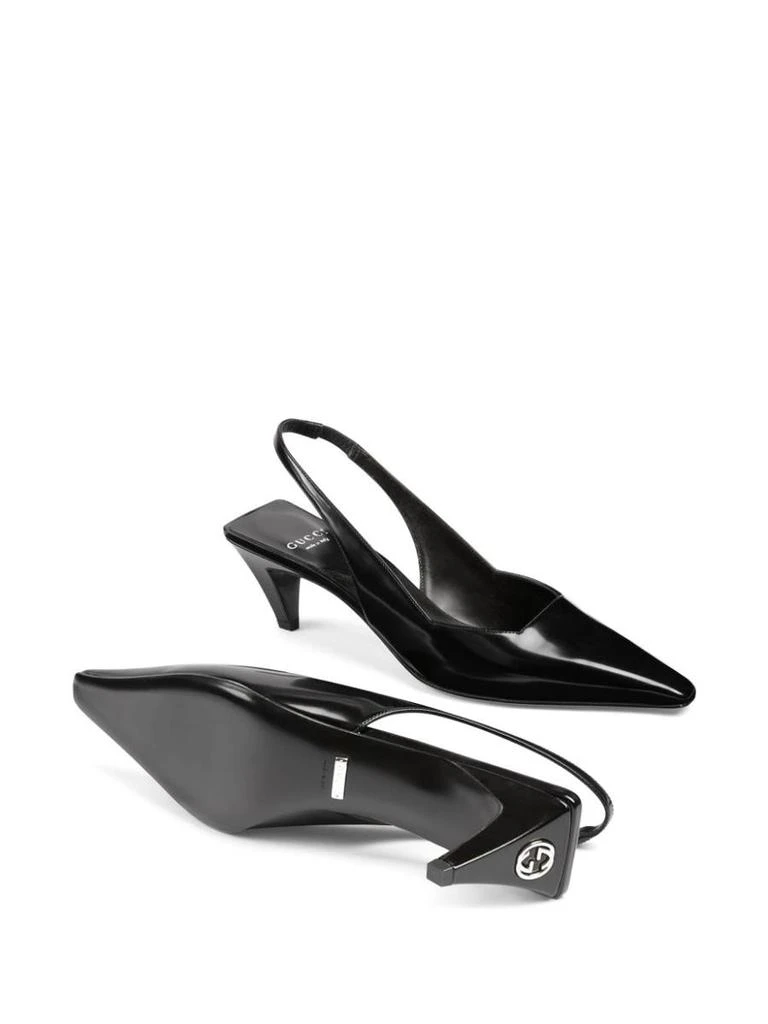 商品Gucci|GUCCI Leather slingback pumps,价格¥5685,第3张图片详细描述