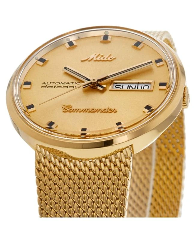 商品MIDO|Mido Commander 1959 Gold Tone Steel Men's Watch M8429.3.22.13-SD,价格¥4431,第2张图片详细描述