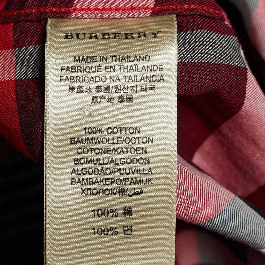 商品[二手商品] Burberry|Burberry Brit Red Check Print Cotton Button Front Shirt S,价格¥967,第5张图片详细描述