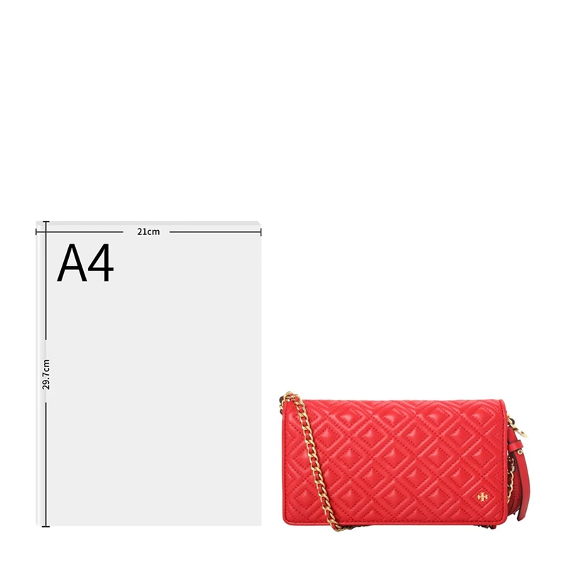 商品Tory Burch|TORY BURCH 女士Fleming系列红色皮革单肩包 46449-612,价格¥466,第1张图片