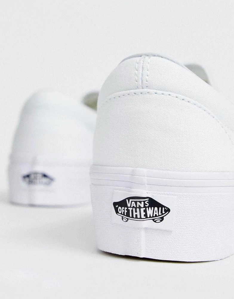 商品Vans|Vans Classic Slip-On Platform trainers in white,价格¥424,第4张图片详细描述