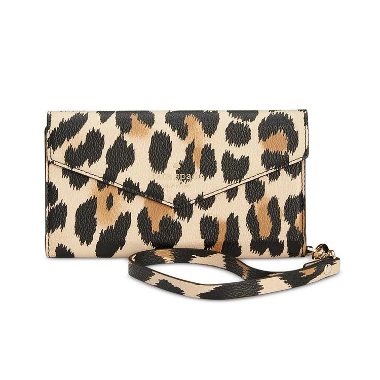 商品Kate Spade|Leopard-Print iPhone 7 Envelope Wristlet,价格¥245,第1张图片