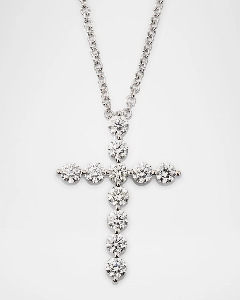 商品Neiman Marcus Diamonds|18K White Gold Diamond Cross Pendant, 1.16tcw,价格¥37516,第1张图片