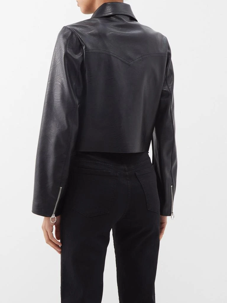 商品Stella McCartney|Press-stud faux-leather biker jacket,价格¥4062,第5张图片详细描述