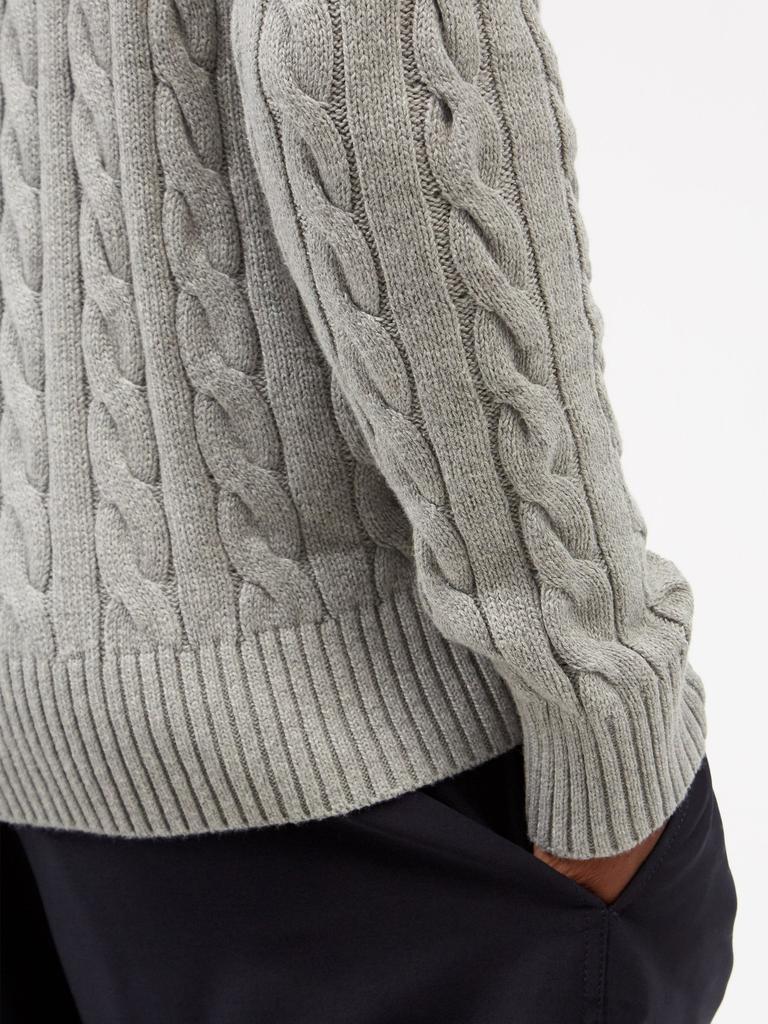 商品Ralph Lauren|Logo-embroidered cable-knit cotton sweater,价格¥1344,第6张图片详细描述