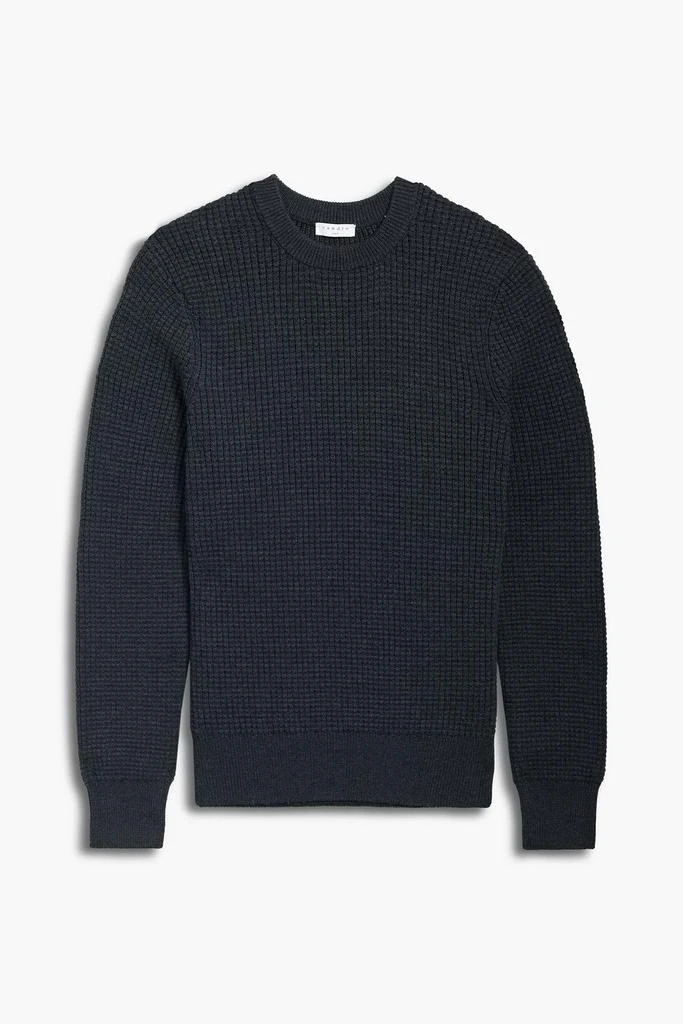 商品Sandro|Waffle-knit wool-blend sweater,价格¥1455,第1张图片