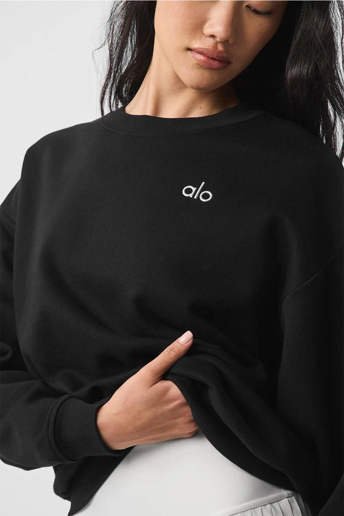 商品Alo|Accolade Crew Neck Pullover - Black,价格¥963,第4张图片详细描述