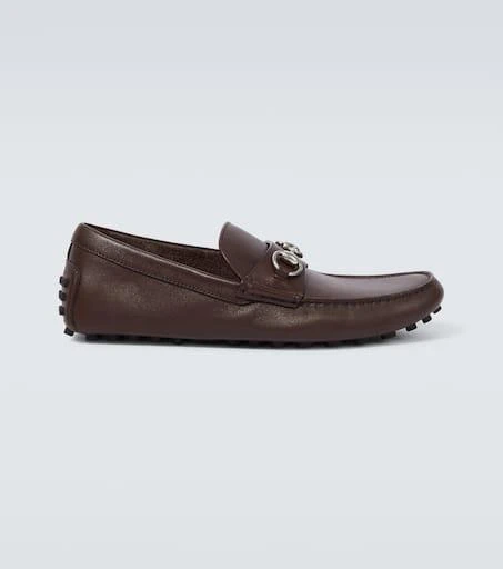 商品Gucci|Horsebit皮革豆豆鞋,价格¥8259,第1张图片