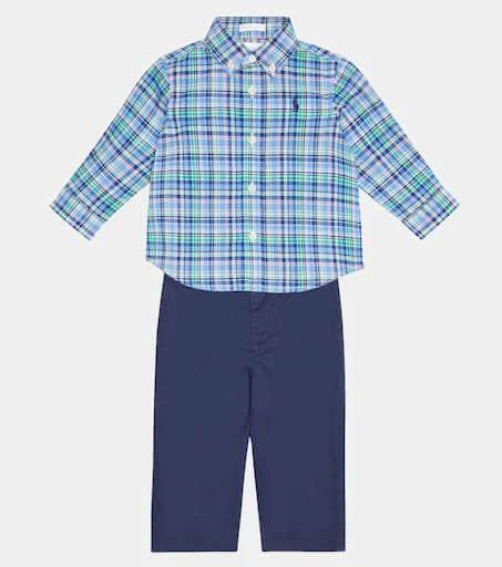 商品Ralph Lauren|婴幼儿 — 棉质衬衫与裤装套装,价格¥763,第2张图片详细描述