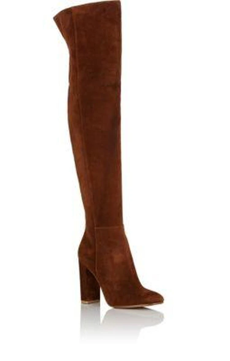 商品Gianvito Rossi|Suede Over-The-Knee Boots,价格¥8026,第2张图片详细描述