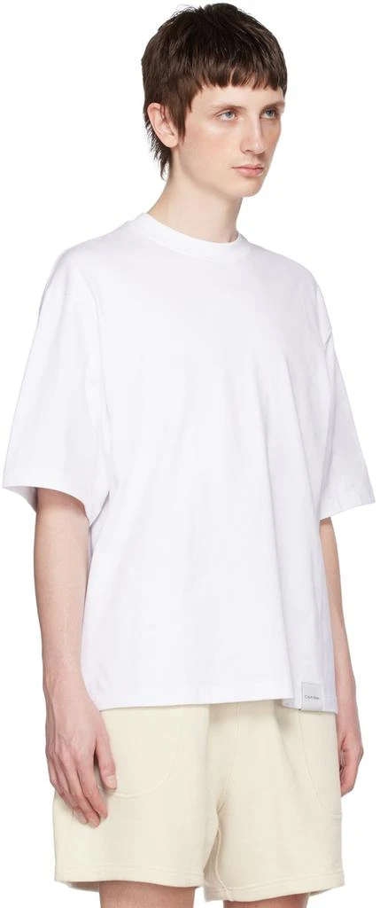商品Calvin Klein|White Relaxed T-Shirt,价格¥307,第2张图片详细描述