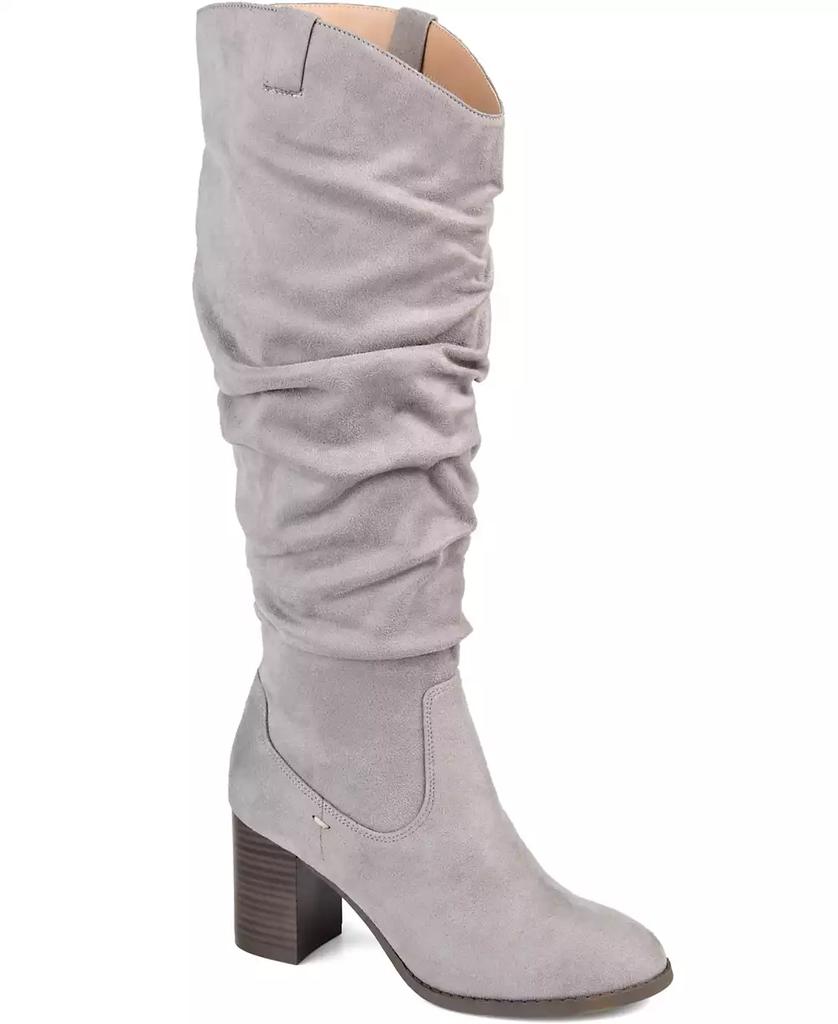 Botas de senhora Kaleah de cano regular e largo com bico fino e corte folgado. image 2