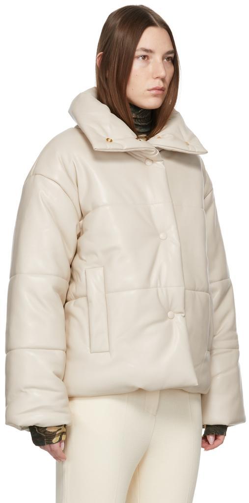 商品Nanushka|Beige Hide Puffer Vegan Leather Jacket,价格¥3726,第4张图片详细描述