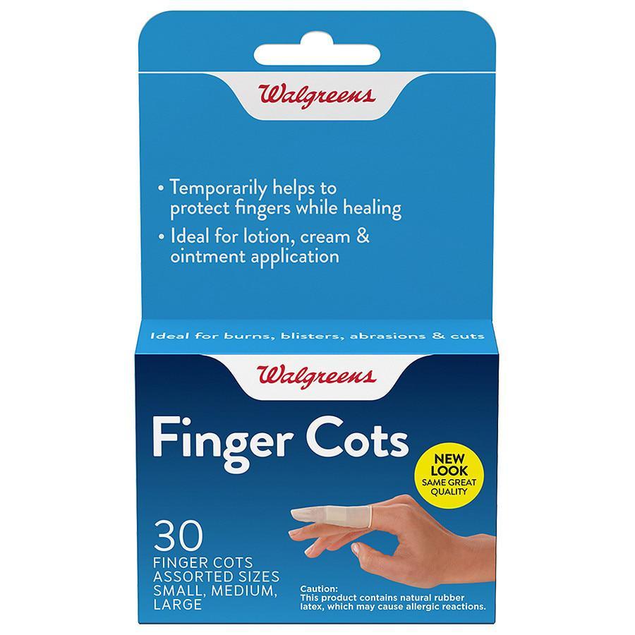 商品Walgreens|Finger Cots, Assorted Sizes Small,价格¥27,第1张图片