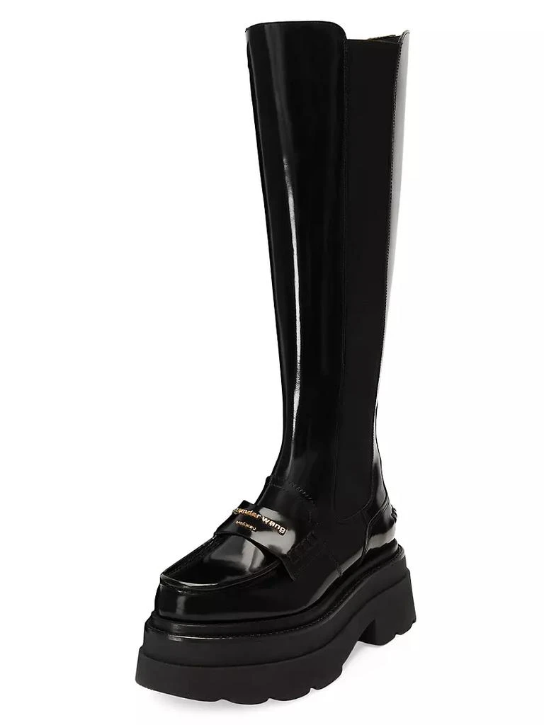 商品Alexander Wang|Carter Leather Platform Knee-High Boots,价格¥7343,第2张图片详细描述