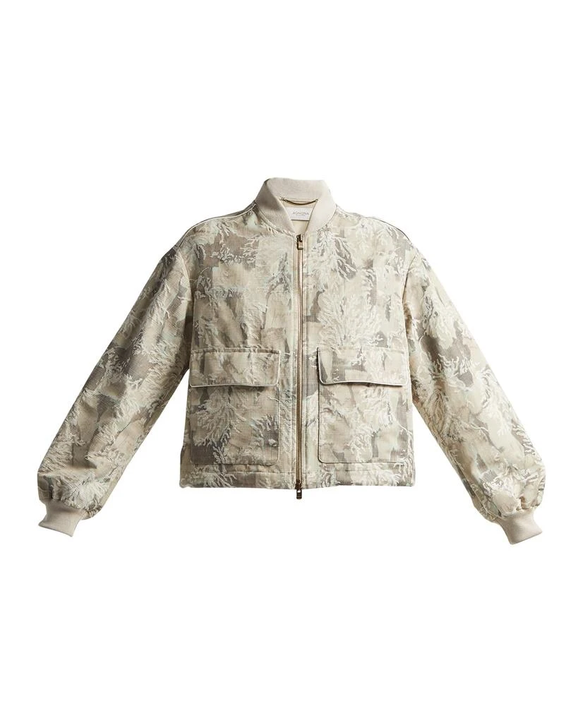 商品AGNONA|Coral Jacquard Cropped Bomber Jacket,价格¥5655,第2张图片详细描述