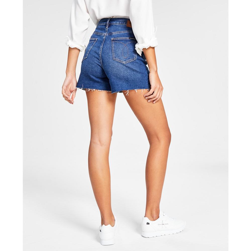 商品Calvin Klein|Women's High Rise Relaxed Fit Denim Shorts,价格¥441,第4张图片详细描述