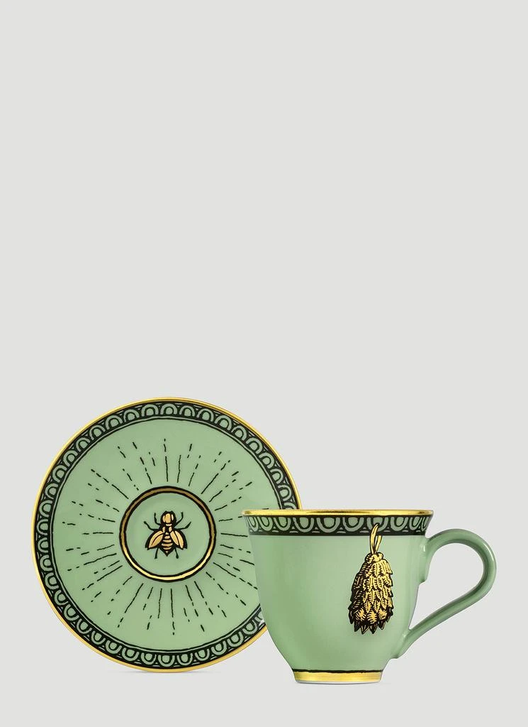 商品Gucci|Set of Two Odissey Demitasse Cups with Saucers,价格¥4410,第3张图片详细描述