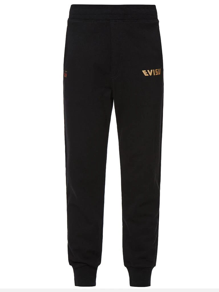 商品Evisu|EVISU Foil Print Daicock Sweat Pants Black,价格¥2129,第1张图片