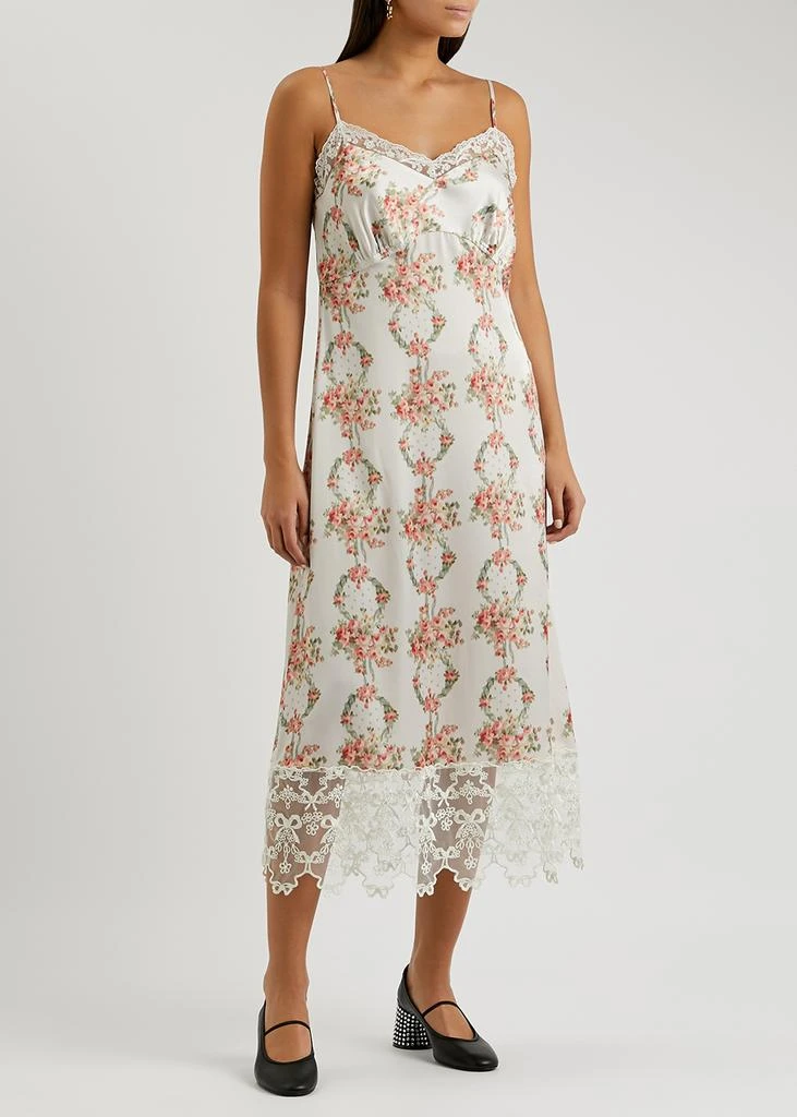 商品Simone Rocha|Printed lace-trimmed satin midi dress,价格¥6268,第4张图片详细描述