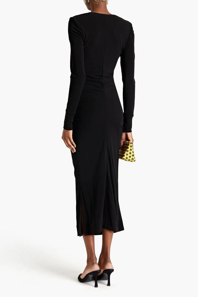 商品Ganni|Ruched crepe midi dress,价格¥1180,第1张图片