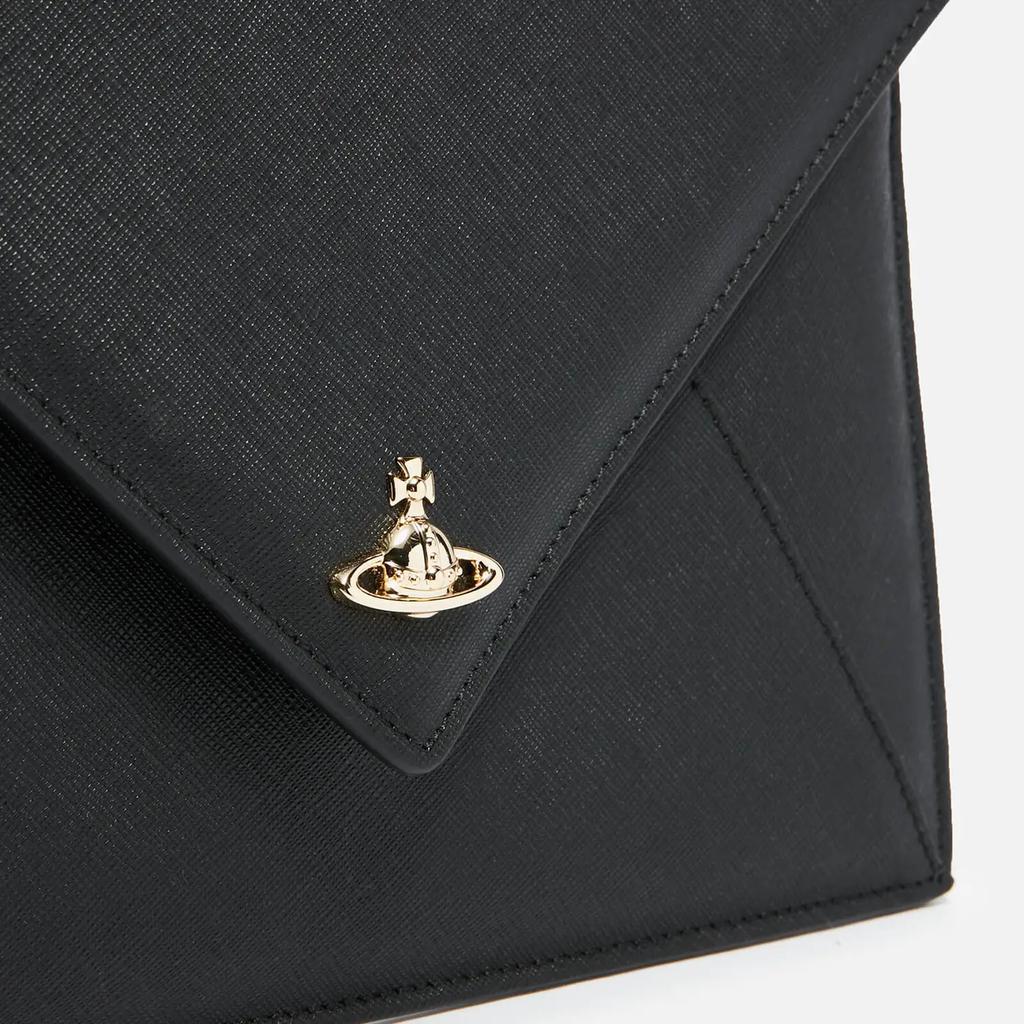商品Vivienne Westwood|Vivienne Westwood Victoria Envelope Saffiano Leather Clutch Bag,价格¥1492,第6张图片详细描述