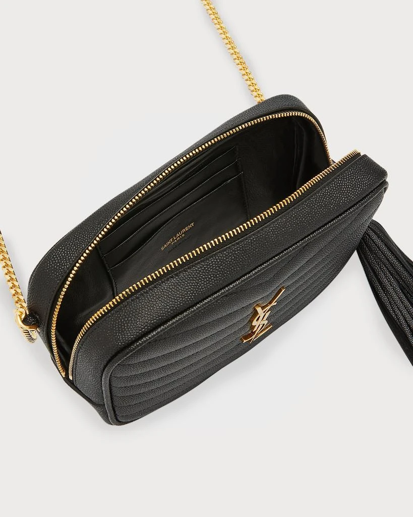 商品Yves Saint Laurent|Lou Mini Camera Bag in Grained Quilted Leather with Tassel and Gold Hardware,价格¥11992,第4张图片详细描述