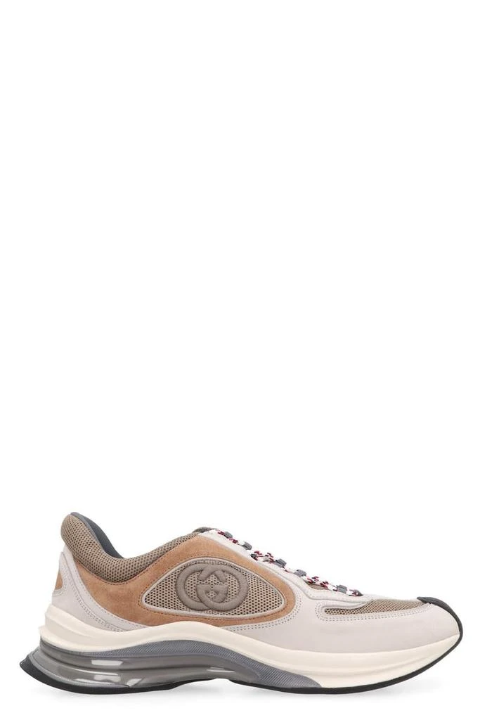 商品Gucci|GUCCI GUCCI RUN LEATHER AND FABRIC LOW-TOP SNEAKERS,价格¥6284,第1张图片