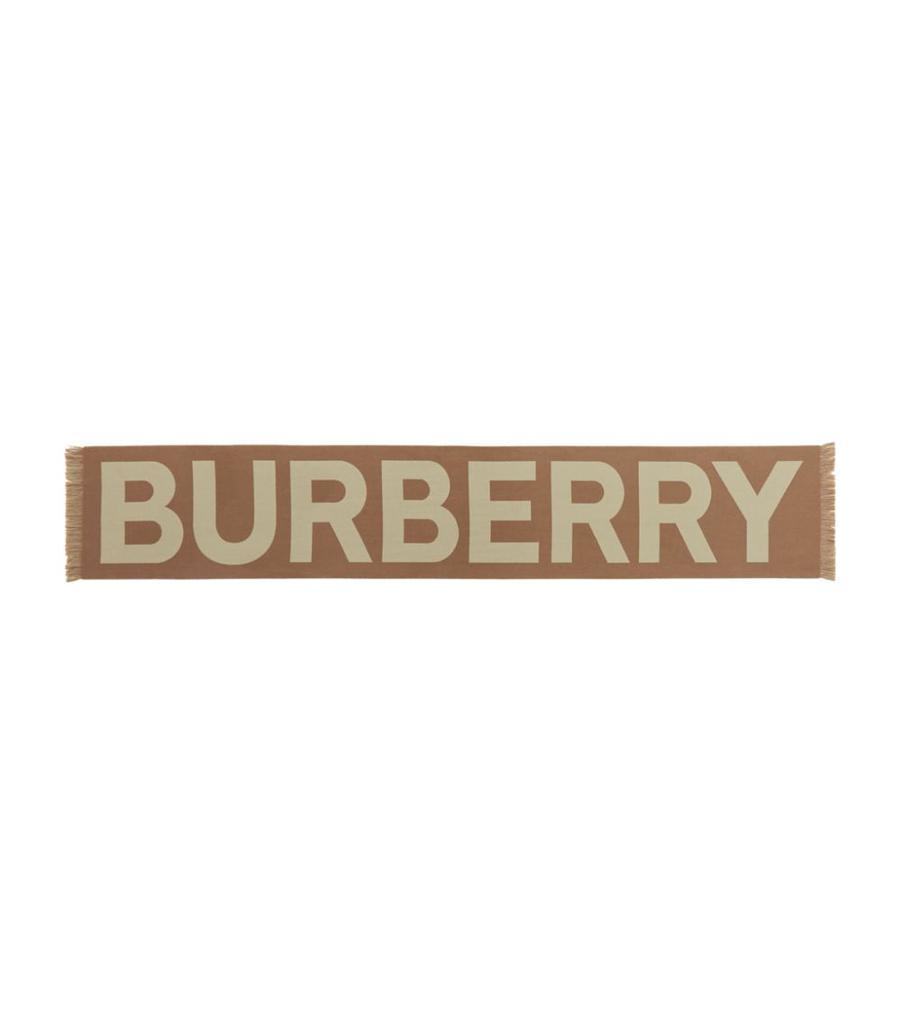 商品Burberry|Wool Oversized Logo Scarf,价格¥2281,第6张图片详细描述