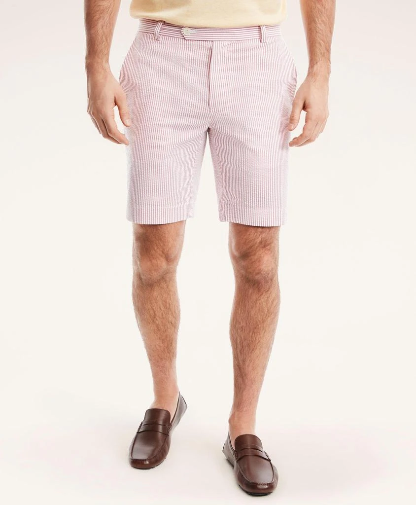 商品Brooks Brothers|Cotton Seersucker Stripe Shorts,价格¥326,第1张图片