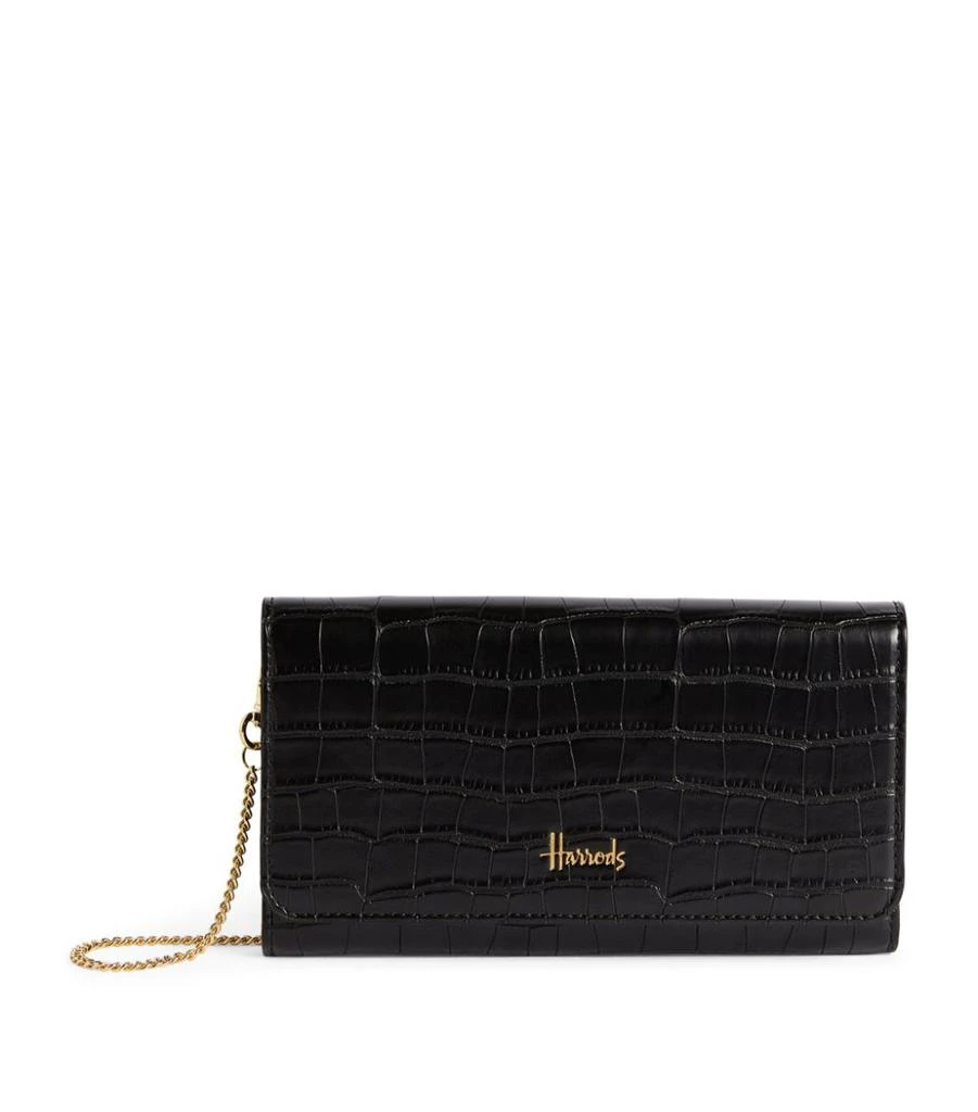 商品Harrods|Croc-Embossed Oxford Chain Wallet,价格¥459,第1张图片