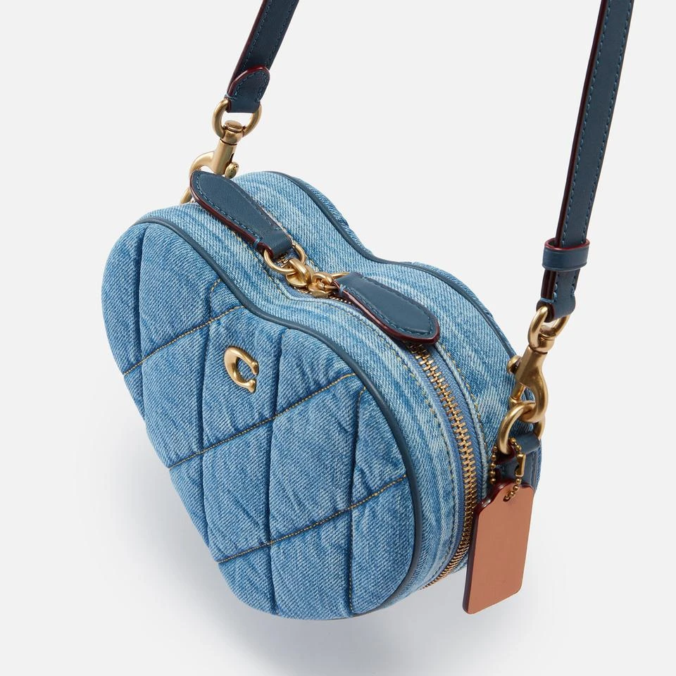 商品Coach|Coach Quilted Heart Denim Cross Body Bag,价格¥3177,第4张图片详细描述