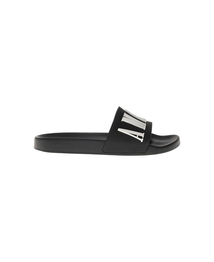 商品AMIRI|Rubber Slide Sandals With Logo,价格¥2438,第1张图片