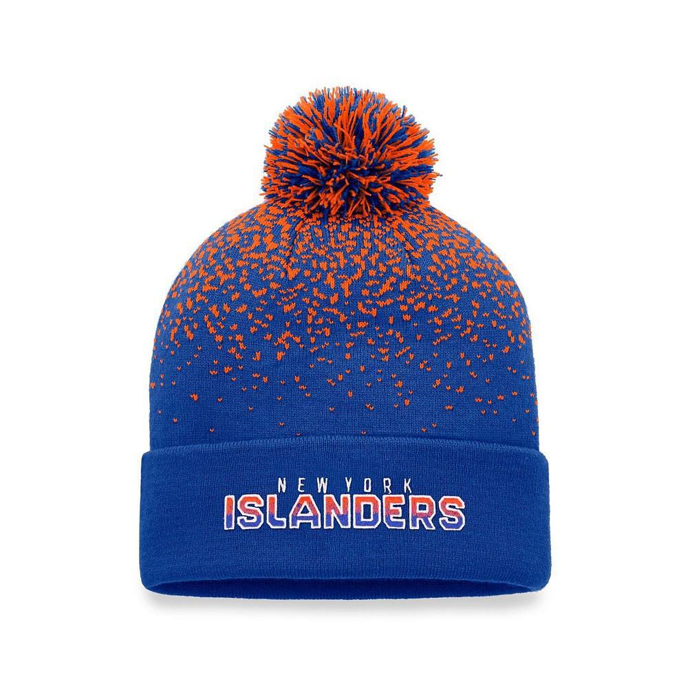 商品Fanatics|Men's Branded Royal New York Islanders Iconic Gradient Cuffed Knit Hat with Pom,价格¥187,第5张图片详细描述