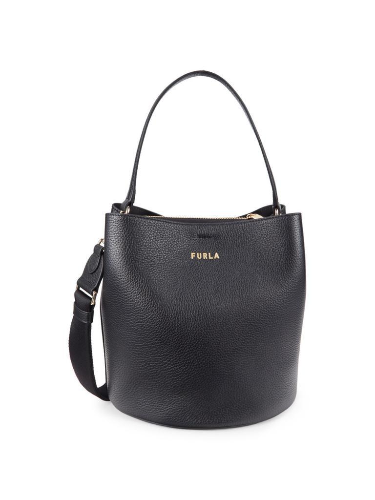 商品Furla|Danae Logo Leather Bucket Bag,价格¥1596,第1张图片