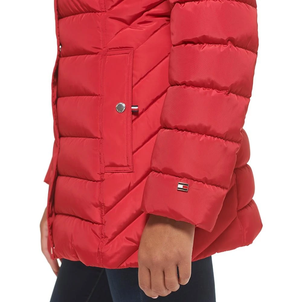 商品Tommy Hilfiger|Women's Faux-Fur-Trim Hooded Puffer Coat, Created for Macy's,价格¥695,第5张图片详细描述